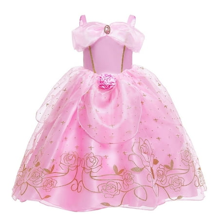 HAWEE Princess Dress up Birthday Party Fairy Pink Costume for Toddler/Little Girls