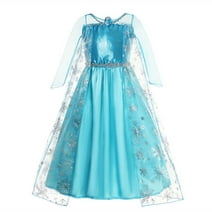 HAWEE Princess Elsa Dress Queen Costume Cosplay Dress Up for Girls with Accessories