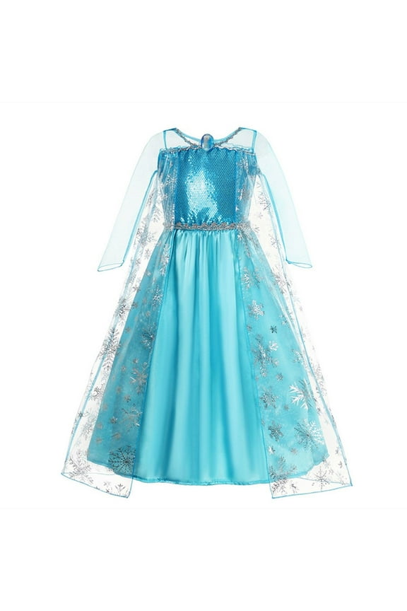 Princess Dress Queen Costume Halloween Cosplay Dress up for Toddler Girls with Accessories