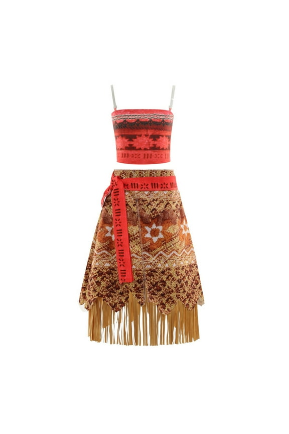 Princess Ocean Dress, Ocean Girls Dress Skirt Set Halloween Costume Outfits with Wig