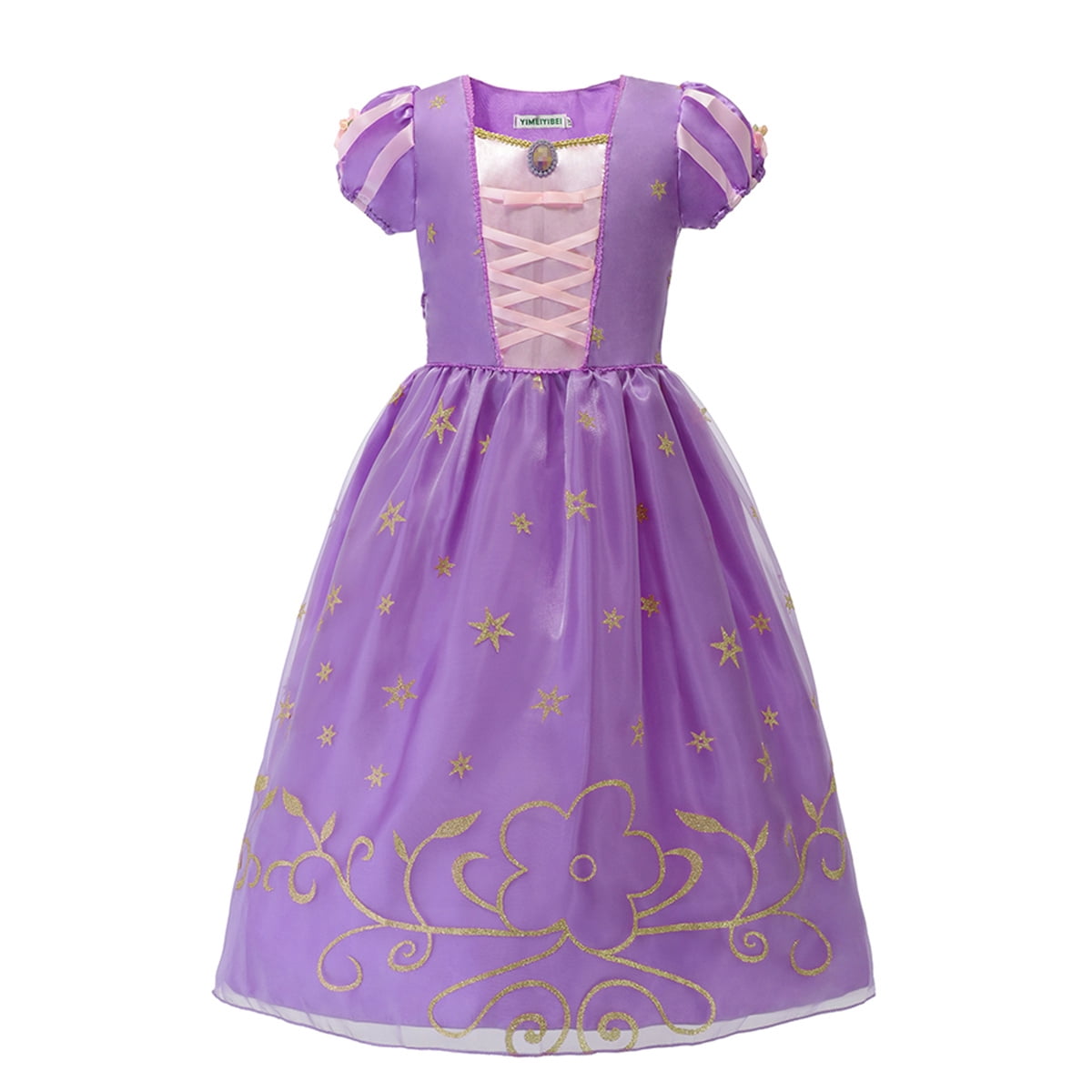 HAWEE Rapunzel Princess Halloween Dress Costume Deluxe Party Fancy Dress Up  for Girls, with Accessories - Walmart.com