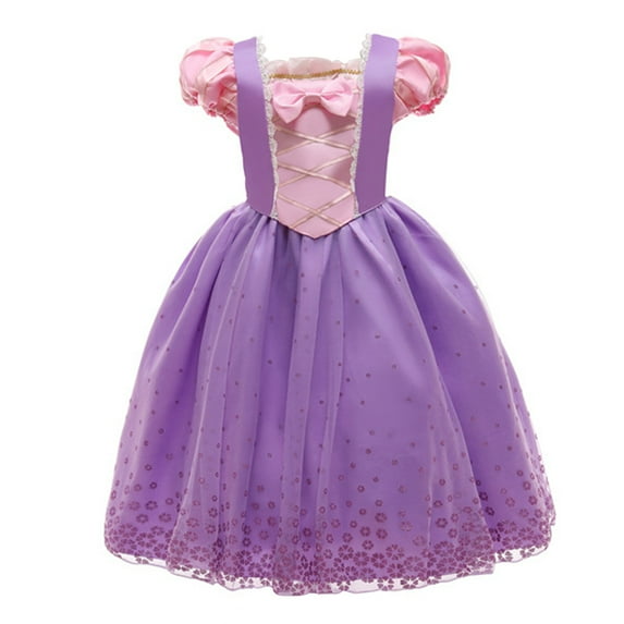 HAWEE Purple Princess Dress up Birthday Party Fairy Purple Costume for Toddler Girls