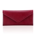 thumbnail image 1 of HAWEE Rfid Credit Card Holder Wallets for Women Leather Zipper Slim with Coin Pocket, Wine Red, 1 of 7