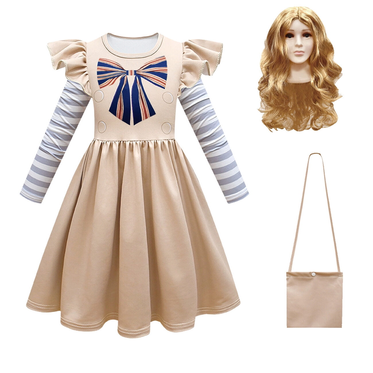 HAWEE Robots Girls Doll Costume M3gan Dress Halloween Kids Cosplay