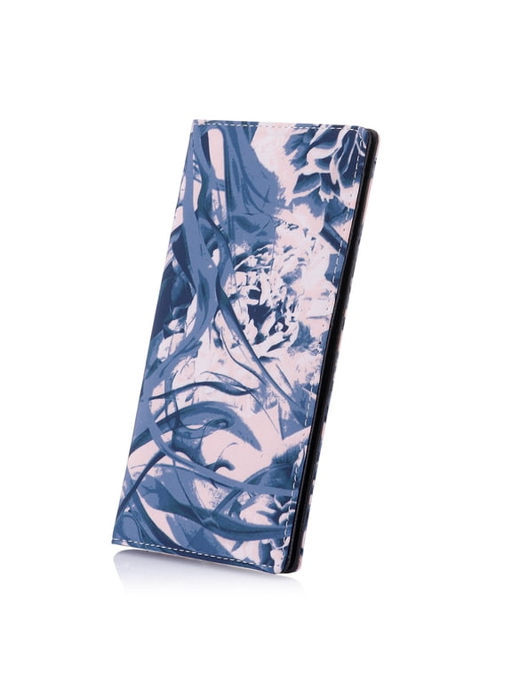 Slim Bifold Wallet for Women, RFID Blocking Long Purse Thin Travel Credit Card Holder