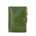 thumbnail image 1 of HAWEE Small Wallets for Women RFID Blocking Leather Trifold Compact Credit Card Holder with ID Window Ladies Zipper Coin Purse, 1 of 5