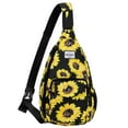 thumbnail image 1 of HAWEE Sunflower Bags Sling Backpack for Women One Shoulder Strap Cross Body, 1 of 7