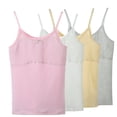 thumbnail image 1 of HAWEE Teen Girls Cotton Cropped Bra Camisoles Training Bra Sports Bralette for Youth Ages 7-14Y, 4 Pack, 1 of 7
