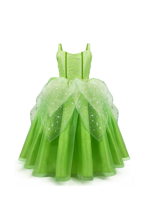 Flowers Fairy Costume for Girls Toddler Halloween Birthday Party Fairy Elf Dress up with Wings