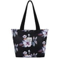 thumbnail image 1 of HAWEE Tote Bag with Zipper for Women with Bottle Pockets Heavy Duty Casual Anti-water Cloth Shoulder Handbag PVC Padded, Helleborus, 1 of 7