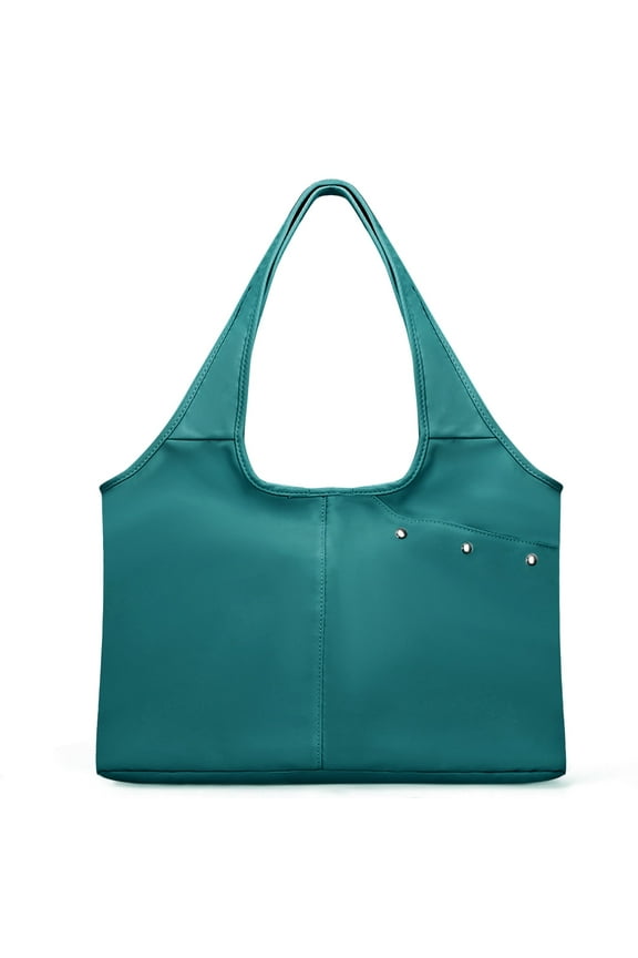 Tote Purse with Pockets and Compartments Women’s Casual Shoulder Bag Water Repellent Fabric with 11 Pockets, Green
