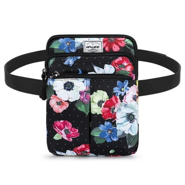 HAWEE Waist Belt Bag for Women Plus Size Fashion Fanny Packs Water Resistant Multifunctional Cross Body Shoulder Purse 2 Adjustable Straps, Hawaii Flower