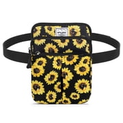HAWEE Waist Belt Bag for Women Plus Size Fashion Fanny Packs Water Resistant Multifunctional Cross Body Shoulder Purse with 2 Adjustable Straps, Sunflower