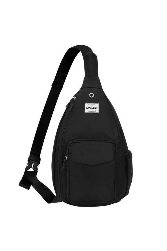 Women's Crossbody Backpack Purse for Travel Sling Bag with Earphone Hole, Black