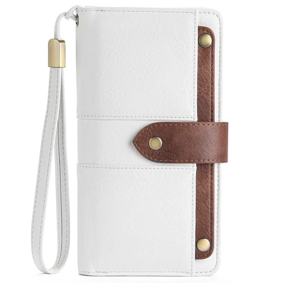 HAWEE Womens Wallets Large Capacity Credit Card Holder Rfid Wallet Women Zipper Pocket Leather Ladies Wristlet Clutch Wallet