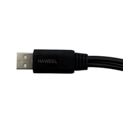 HAWEEL USB 2.0 Male to 2 Dual USB Female Jack Adapter Cable for Computer / Laptop, Length About 30cmBlack