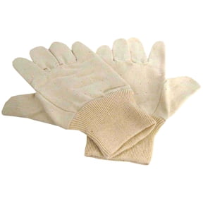 HAWK (12 Pairs) Ladies' Cotton Canvas | Size Medium (M) | Ambidextrous Gloves with Knit Wrist | Machine Wash & Dry