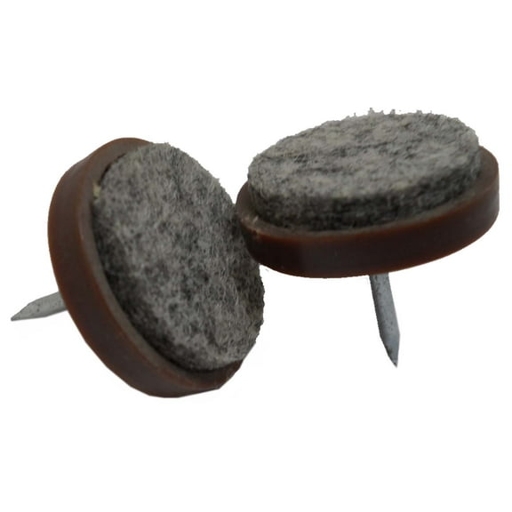 HAWK (12 Piece) Felt-Tipped, Nail-In Floor Protectors Set | 25mm (1 inch) Diameter | Universal Fit | Durable Design | Scratch Prevention