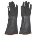 thumbnail image 1 of HAWK 14" (35.6 cm) Orange Rubber Gloves | Size Extra Large (XL) | Black Crinkle Finish & Rolled Cuff | Ideal for Home & Professional Use, 1 of 4