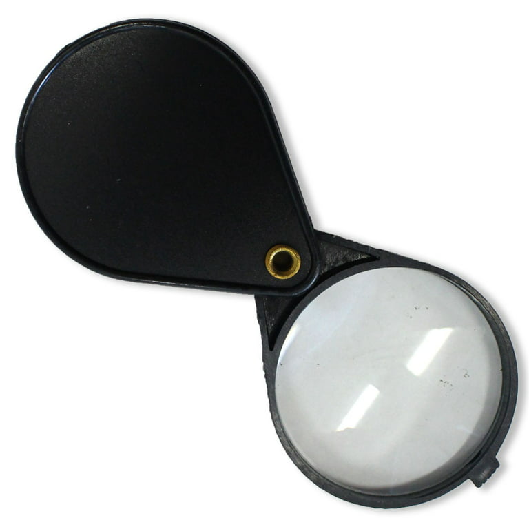 2 Folding Magnifier 3X Pocket Magnifying Glass w/ Case