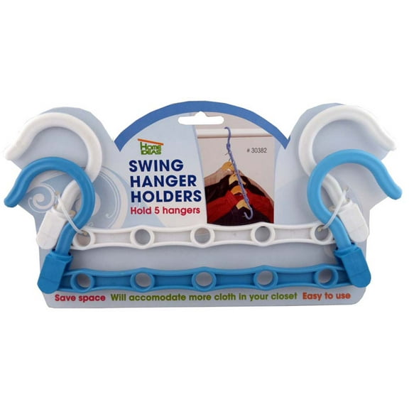 HAWK (2 Pack) 9" Swing Hangers Set | Each Holds 5 Garments | Space-Saving Closet Organizer | Dual-Purpose for Wardrobe & Laundry | Random Color Variety