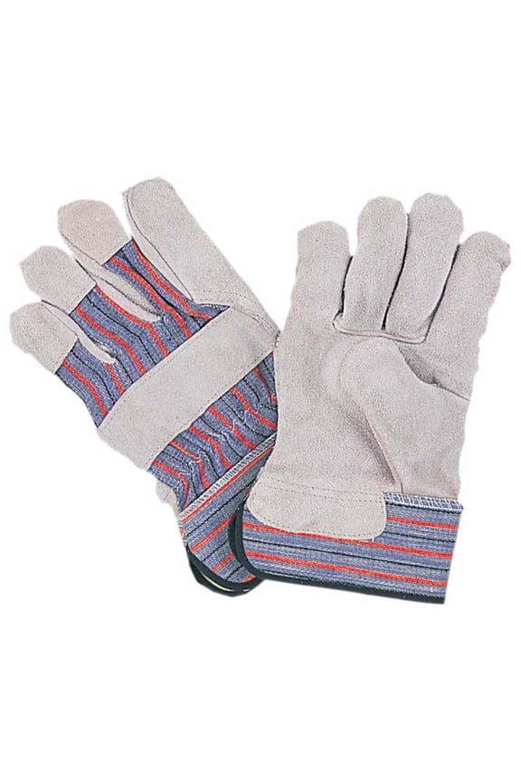 HAWK (2 Pack) Men's Split Leather Safety Gloves | Size Large (L) | Reinforced Tips & Knuckles | Gauntlet Cuff | Ultimate Hand Protection