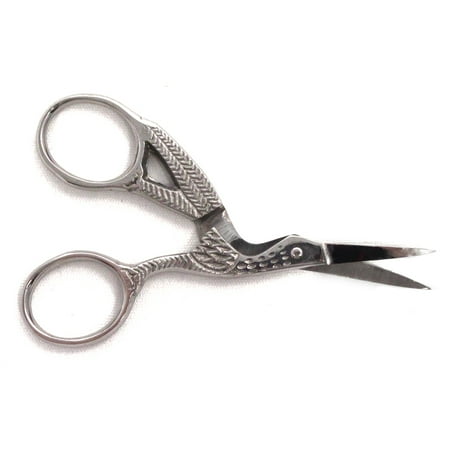 HAWK (2 Pack) Stork Scissors | 3.5" (8.9 cm) Traditional Design | Stainless Steel with Extra-Sharp Blades | Perfect for Sewing & Embroidery