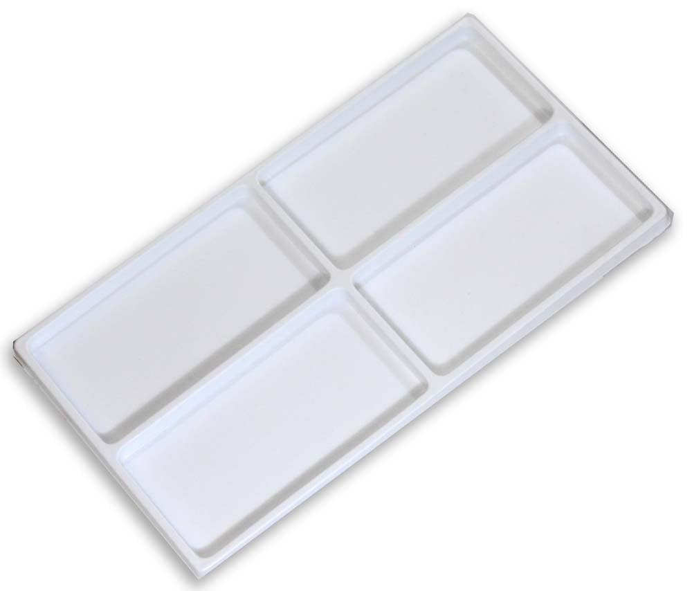 DIS6815 = Plastic Tray Insert 15 Spaces 1-3/8'' Deep - White (Pkg