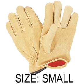 HAWK (2 Pair) Men's Top Grain Pig Leather Gloves | Size Small | Fully Fleece Lined | Elegant Design Perfect for Cold Weather Tasks