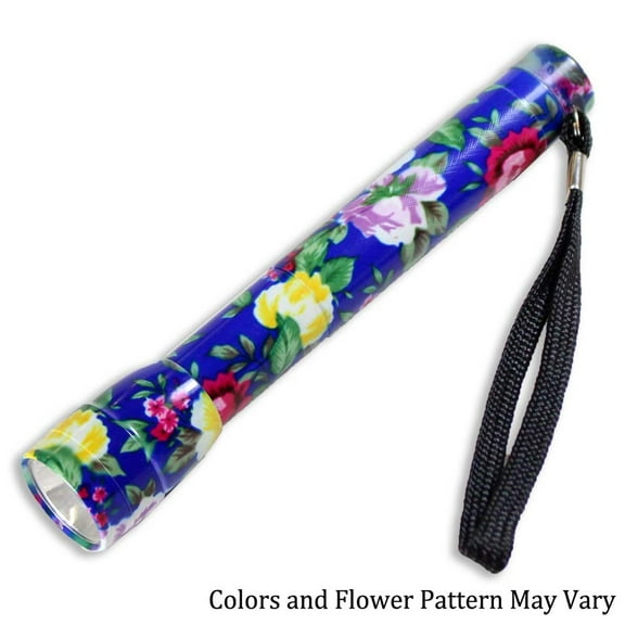 HAWK 5.25" (13.3 cm) Floral Flashlight | Unique Design with Lanyard | Great Flashlight For Home, Camping, Night Gardening