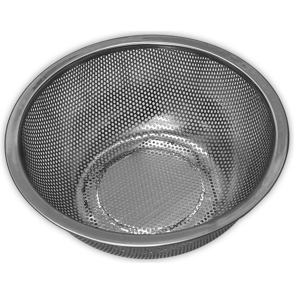 HAWK 8" (20.3 cm) Perforated Metal Colander/Strainer | 1-inch (2.5 cm) Side Lifting Ring | Dual Draining & Steaming Functionality | Durable & Multi-purpose Kitchen Tool