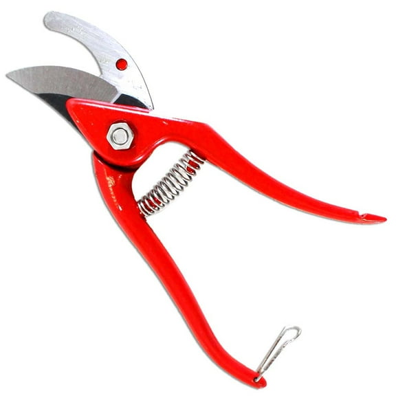 HAWK 8" (20.3 cm) Super Sharp Flower Cutter | Spring Action | 2" (5.1 cm) Wide Blade | Heat-Treated Hardened Steel | Bright Red Handles