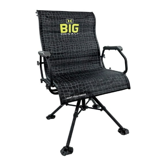 HAWK Big Denali Luxury Blind Chair Extra Large Silent Comfortable Swiveling Portable Chair with 4 Adjustable Legs for Camping, Hunting, Fishing, Backpacking Holds Up To 350 LBS