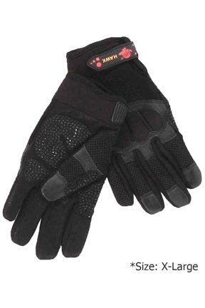 HAWK Men's Extra Large Gloves | Breathable Synthetic | Silicone Dotted Grip | Adjustable Wrist Ideal for Work & Driving | Ensures Dry & Comfortable Hands