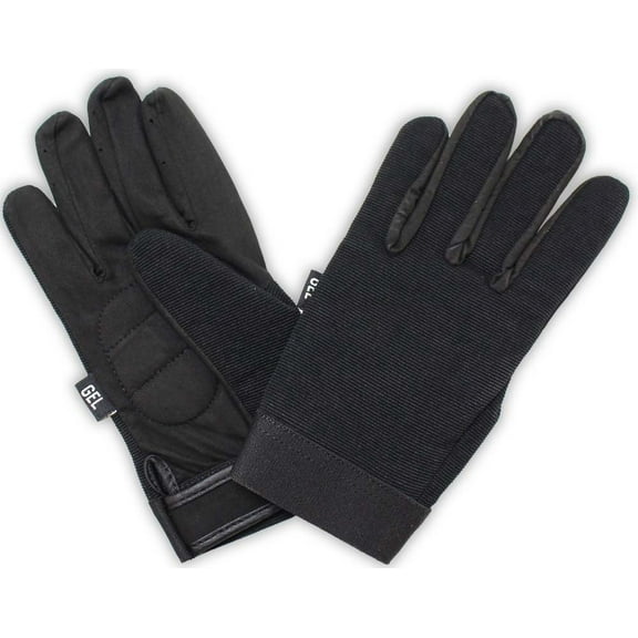 HAWK Men's Mechanics Gloves | Small | Reinforced Stretch | Breathable & Machine Washable Durable Synthetic Leather Palms | Adjustable Wrist Fit