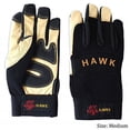 thumbnail image 1 of HAWK Men's Medium Mechanic's Gloves | Top Grain Pig Leather & Breathable Black Spandex | Extra Padded Comfort | Adjustable 1" (2.5 cm) Wrist Fasteners, 1 of 2