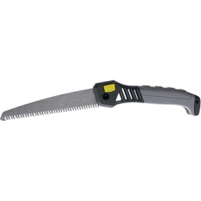 HAWK Wood Saw | Durable Corrosion-Resistant High Carbon Steel Folding Hand Saw for Tree Trimming | 7in Blade with 3 Opening Positions | Folds to 8.25in