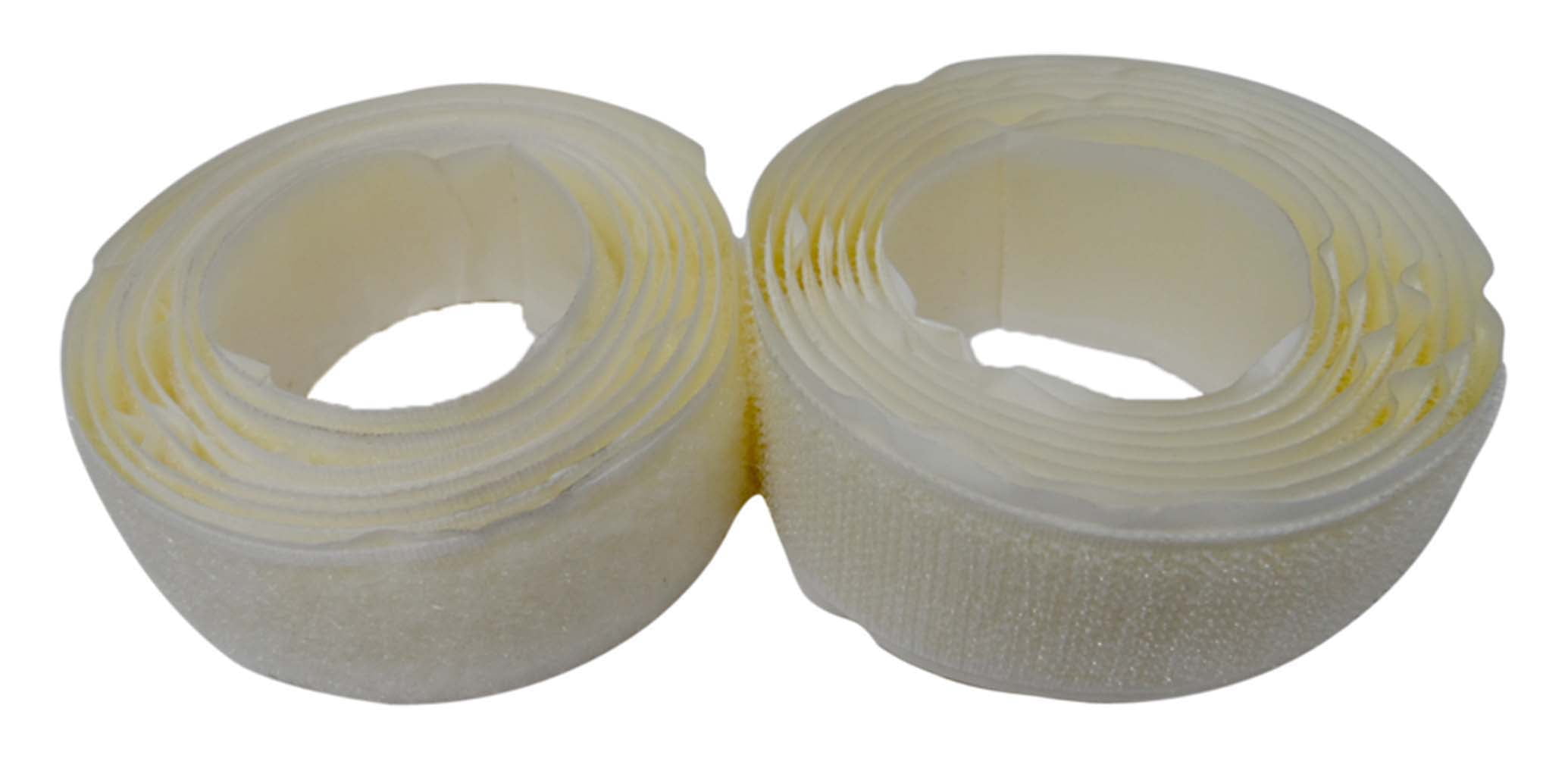 HAWK White Hook and Loop Fastener Strip Set | 1.5m x 1