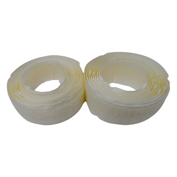 HAWK White Hook and Loop Fastener Strip Set | 1.5m x 1" Design | Customizable & Self-Adhesive | Versatile Crafting & Sewing Essential | Reliable & Adjustable Fastening