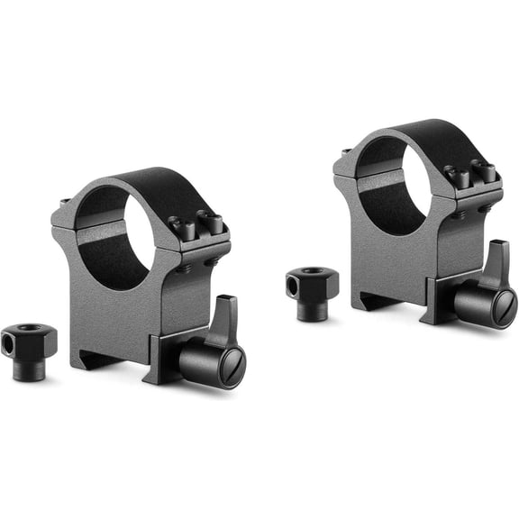 HAWKE Professional Weaver 1in High 2pc Black Steel Scope Rings (23102)