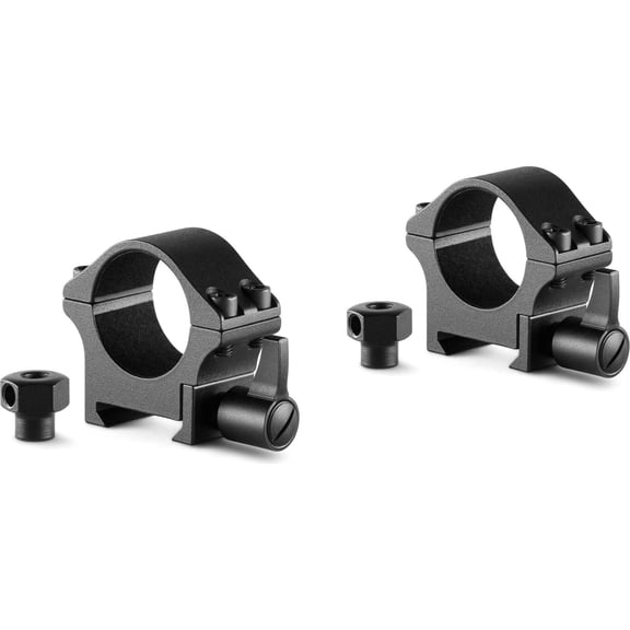 HAWKE Professional Weaver 1in Low 2pc Black Steel Scope Rings (23100)