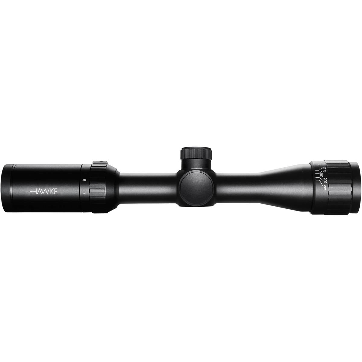 Hawke Sport Optics 2-7x32 Vantage AO Riflescope, Matte Black with Illuminated 2nd Focal Plane Mil Dot Reticle, Adjustable Objective, 1" Center Tube