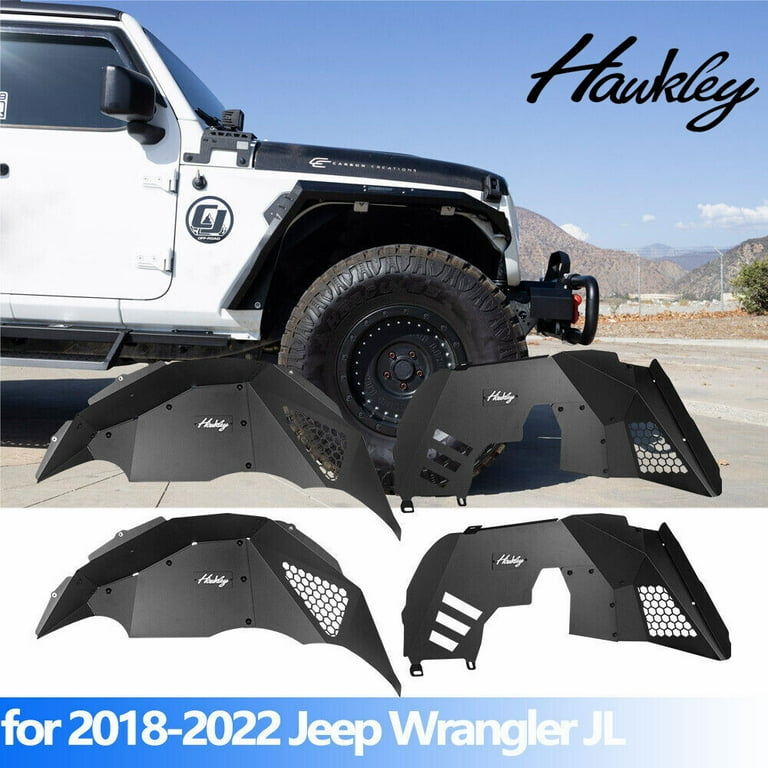 HAWKELY 1 Pair Front Rear Inner Fender Liners for 2018 2022 Jeep Wrangler JL Accessories Walmart