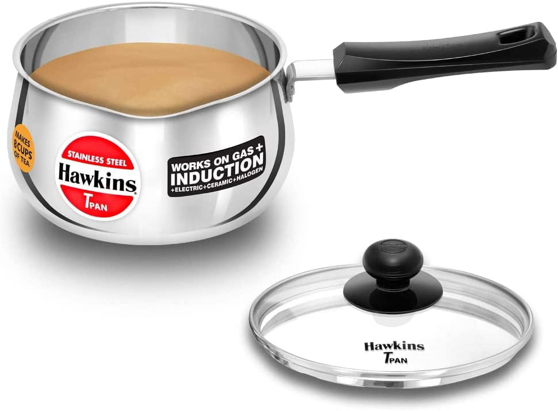 Hawkins Tpan Stainless Steel saucepan Tea Pan, with Lid, 1.5