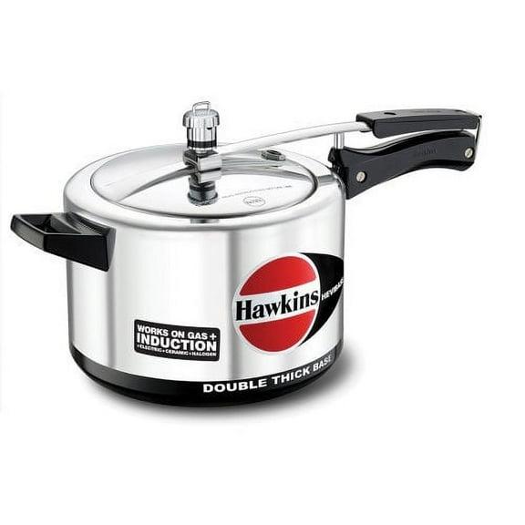 HAWKINS H56 Hevibase Induction Compatible Aluminum Pressure Cooker, 5-Liter