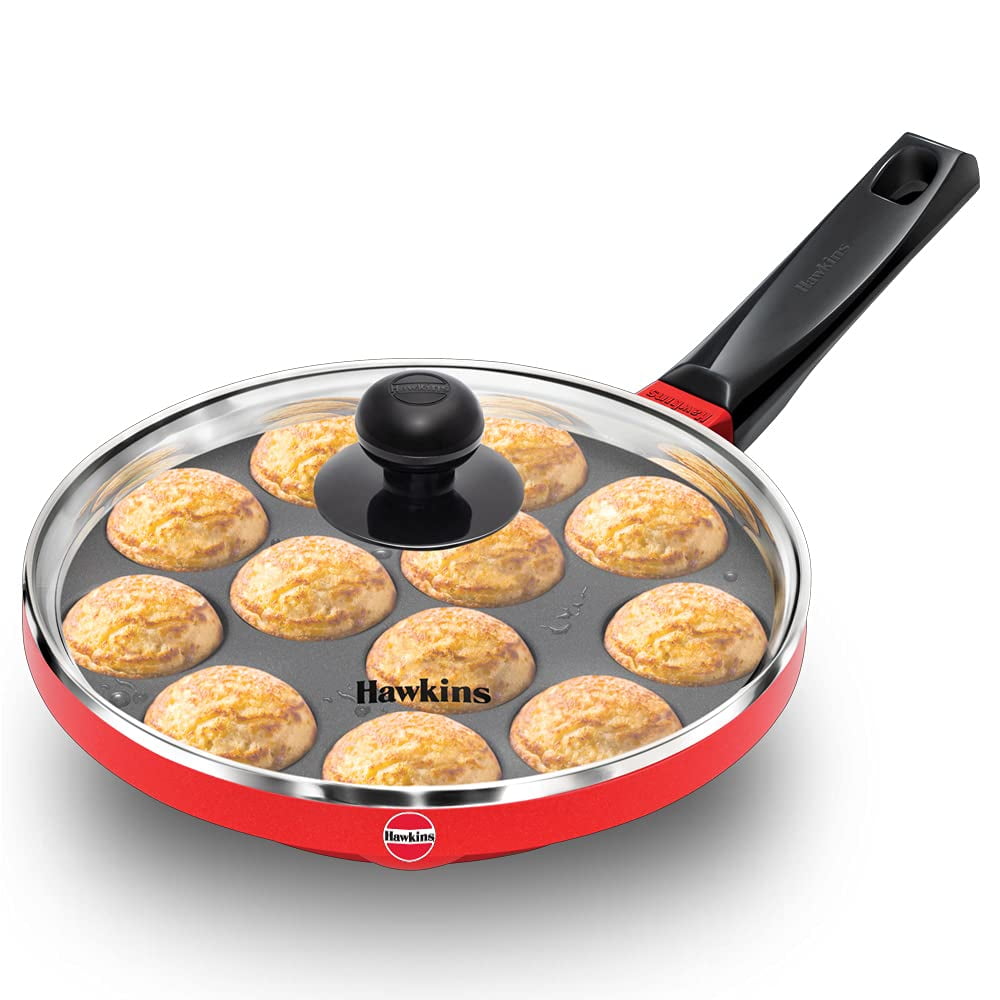 Hawkins Red Aluminum Nonstick Appe Pan with Glass Lid