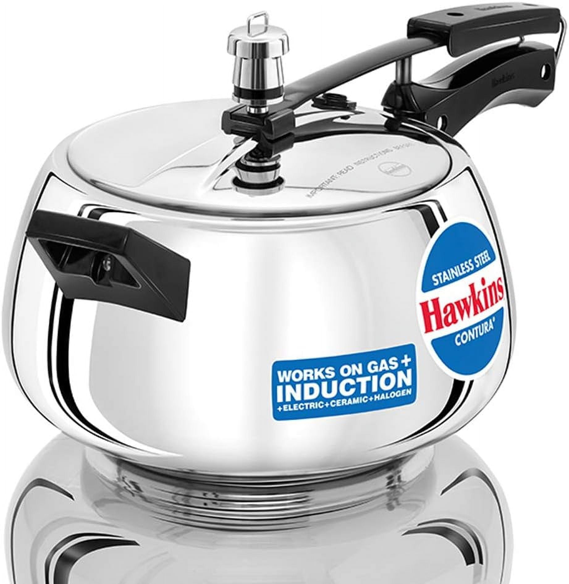 Hawkins Stainless Steel Contura Induction Compatible Pressure Cooker 5 Liter Walmart