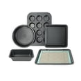 thumbnail image 1 of HAWOK 8-Piece Nonstick Bakeware Set, Carbon Steel Bake Set 8-Piece with Round Cake Pan, Square Cake Pan, Loaf Pan, Muffin Pan, Cookie Sheet, Cooling Rack, Silicone Mat, Felt Storage Organizer, 1 of 6