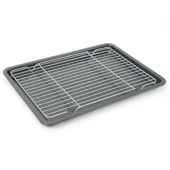 HAWOK Carbon Steel Baking Sheet Pan, 16 x 11.14 Inch, Gray, with Bonus Cooling Rack