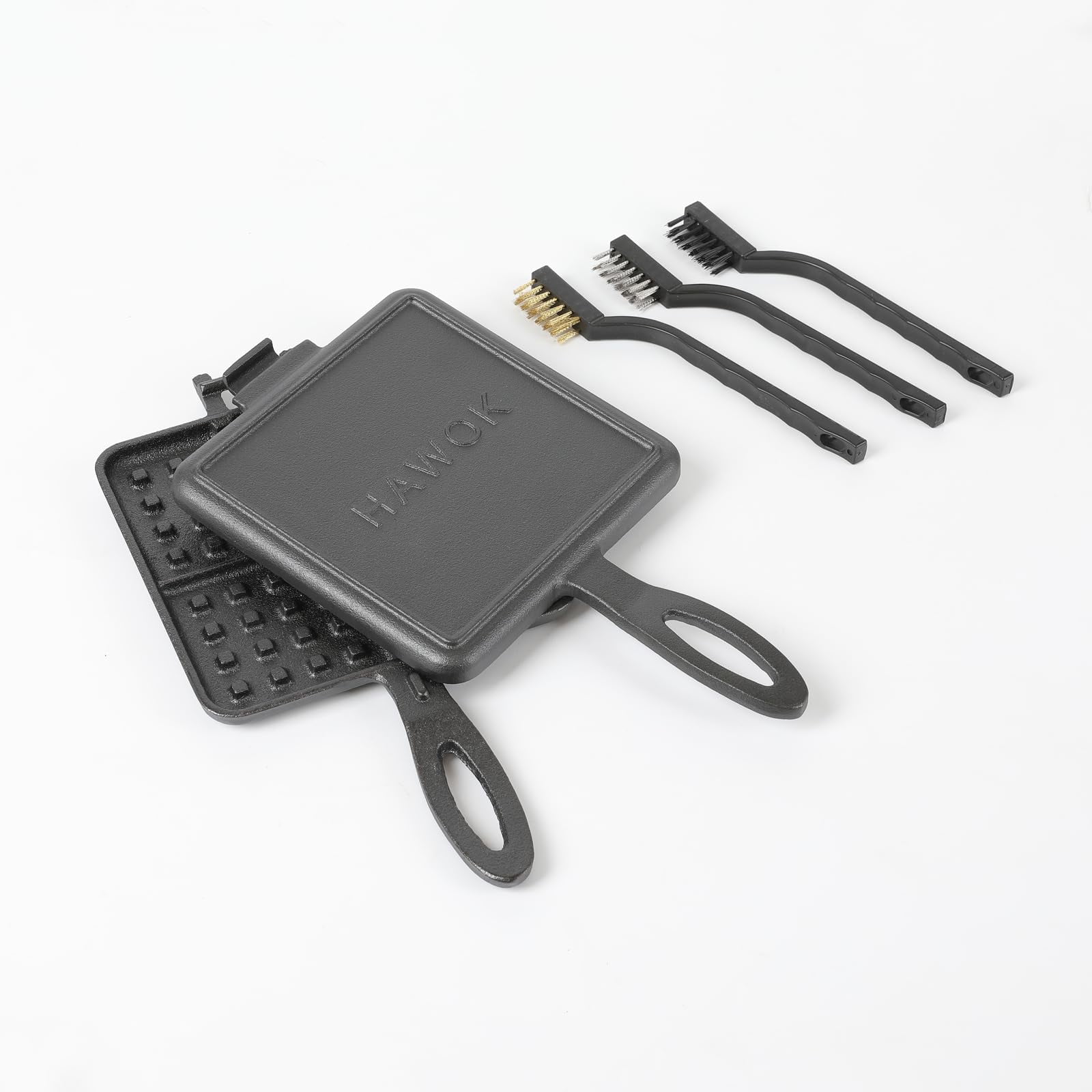 HAWOK Cast Iron Square Waffle Iron Waffle Maker&hellip;